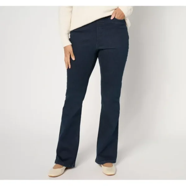 Fashion<Regular Indigo Cozy Touch Baby Boot Pull-On Jean - a world of fashionable women's clothing, including a wide selection of dresses and trendy accessories.