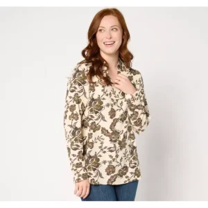 Fashion<Regular Printed Split V-Neck Tunic - a world of fashionable women's clothing, including a wide selection of dresses and trendy accessories.