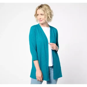 Fashion<Regular Slub Jersey Open Front Cardigan - a world of fashionable women's clothing, including a wide selection of dresses and trendy accessories.