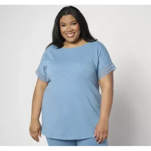 Fashion<Regular Texture Knit Lace Trim Tunic - a world of fashionable women's clothing, including a wide selection of dresses and trendy accessories.