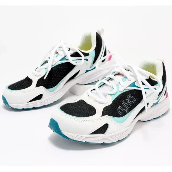 Ryka Leather Mesh Anatomic Walking Sneaker - Standout - a world of fashionable women's clothing, including a wide selection of dresses and trendy accessories.> Shoes