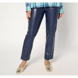 Signature Petite Faux Leather Pull-On Pant - a world of fashionable women's clothing, including a wide selection of dresses and trendy accessories.> Coats