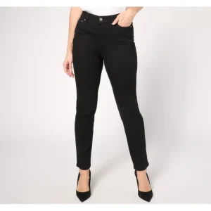Fashion<Signature Regular Black Perfect Flex Pull-On Jean - a world of fashionable women's clothing, including a wide selection of dresses and trendy accessories.