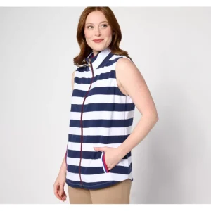 Sport Savvy French Terry Full Zip Vest - a world of fashionable women's clothing, including a wide selection of dresses and trendy accessories.> Dresses