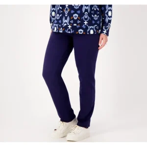 Fashion<Sport Savvy Regular French Terry Straight Leg Pant - a world of fashionable women's clothing, including a wide selection of dresses and trendy accessories.