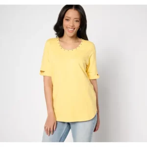 Fashion<Sport Savvy Twist Elbow Sleeve Scoopneck Top - a world of fashionable women's clothing, including a wide selection of dresses and trendy accessories.