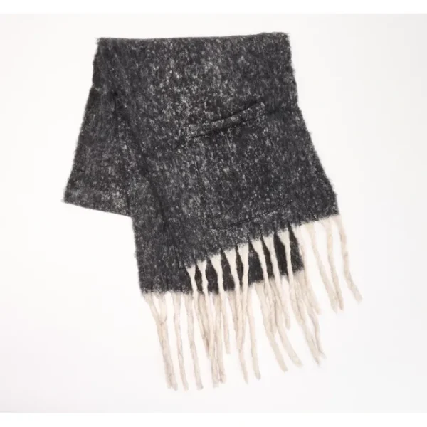 Fashion<Sprigs Oversized Solid Fringe Scarf with Pockets - a world of fashionable women's clothing, including a wide selection of dresses and trendy accessories.