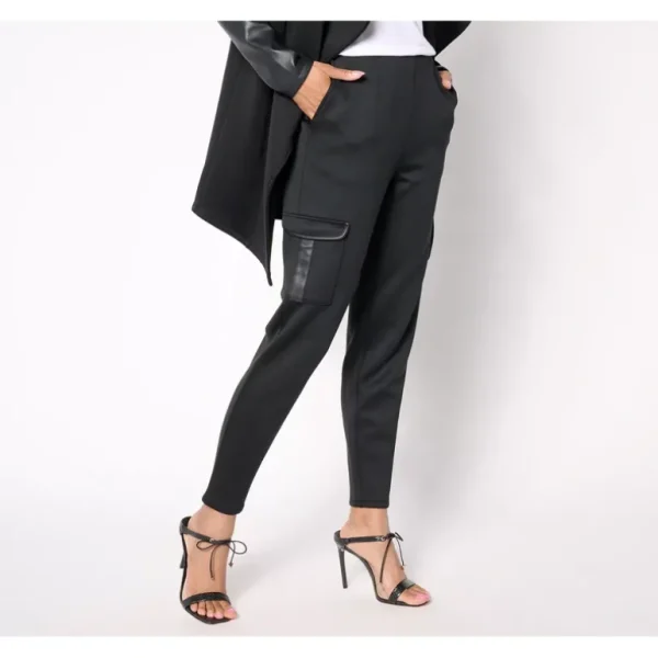 Studio Park Shawn Killinger Reg Mixed Media Travel Pant - a world of fashionable women's clothing, including a wide selection of dresses and trendy accessories.> Dresses