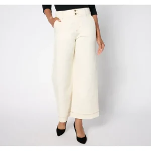 Fashion<Studio Park x Ali Carr Regular Twill Wide-Leg High-Waist Pant - a world of fashionable women's clothing, including a wide selection of dresses and trendy accessories.