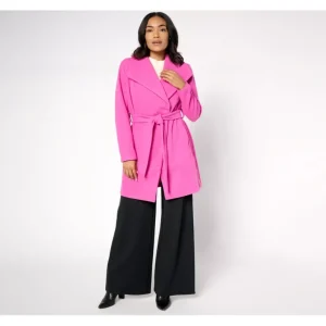 Studio Park x Amy Stran Brushed Double Knit Wrap Coat - a world of fashionable women's clothing, including a wide selection of dresses and trendy accessories.> Coats