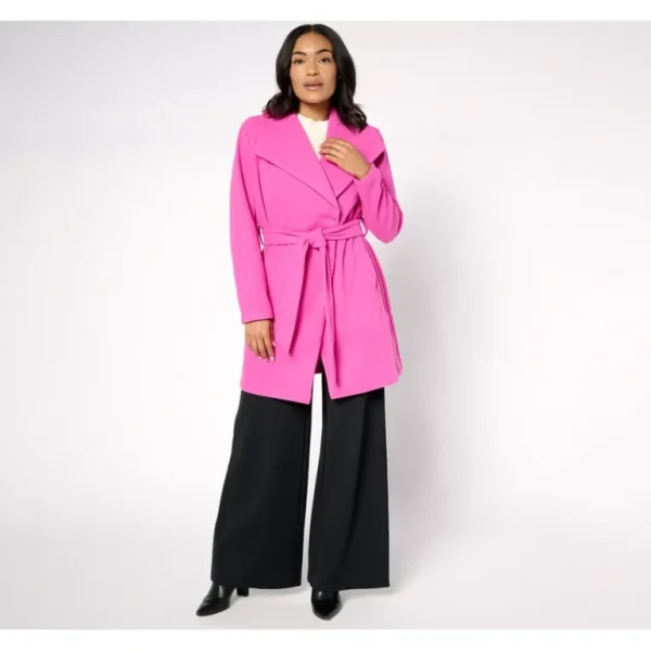 Studio Park x Amy Stran Brushed Double Knit Wrap Coat - a world of fashionable women's clothing, including a wide selection of dresses and trendy accessories.> Coats