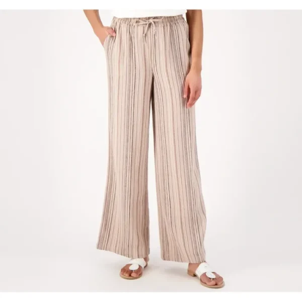 Fashion<Studio Park x Kerstin Lindquist Petite Striped Linen Pant - a world of fashionable women's clothing, including a wide selection of dresses and trendy accessories.