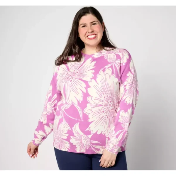 Fashion<Studio Park x Leah Williams Floral Daze Sweater - a world of fashionable women's clothing, including a wide selection of dresses and trendy accessories.