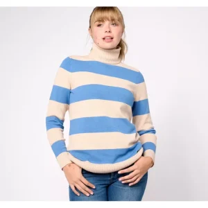 Fashion<Studio Park x Leah Williams Rugby Stripe Turtleneck Sweater - a world of fashionable women's clothing, including a wide selection of dresses and trendy accessories.