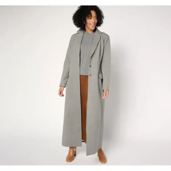 Studio Park x Shawn Killinger Full Length Herringbone Topcoat - a world of fashionable women's clothing, including a wide selection of dresses and trendy accessories.> Coats