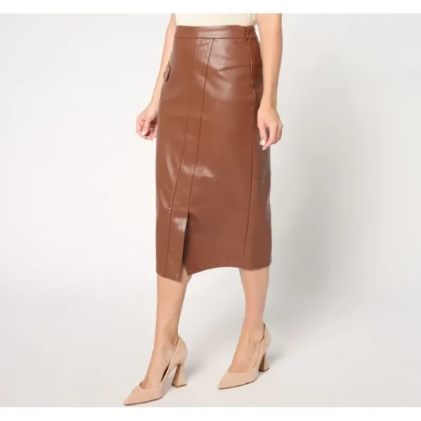 Studio Park x Shawn Killinger Petite Fixed Faux-Leather Wrap Skirt - a world of fashionable women's clothing, including a wide selection of dresses and trendy accessories.> Coats