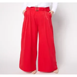 Fashion<Studio Park x Shawn Killinger Regular Pleated Wide Leg Pant with Self Belt - a world of fashionable women's clothing, including a wide selection of dresses and trendy accessories.
