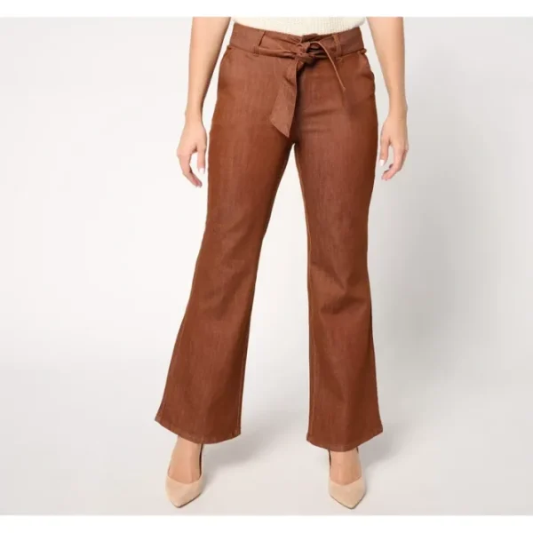 Fashion<Studio Park x Shawn Killinger Regular Self-Belted FlareJean-Mocha - a world of fashionable women's clothing, including a wide selection of dresses and trendy accessories.