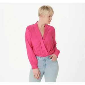 StyleList by Micaela Solid or Printed Wrap Front Bodysuit - a world of fashionable women's clothing, including a wide selection of dresses and trendy accessories.> Hat