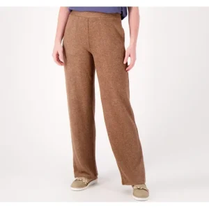 Fashion<Susan Graver Lifestyle Reg Marshmallow Knit Pull On Wide Leg Pants - a world of fashionable women's clothing, including a wide selection of dresses and trendy accessories.