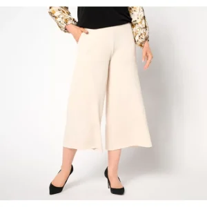 Fashion<Susan Graver Liquid Knit Pull-on Culotte Pants - a world of fashionable women's clothing, including a wide selection of dresses and trendy accessories.
