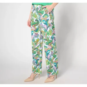 Fashion<Susan Graver Passport Petite Printed Liquid Knit Wide Leg Pants - a world of fashionable women's clothing, including a wide selection of dresses and trendy accessories.