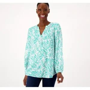 Fashion<Susan Graver Passport Printed Regular Woven Tunic - a world of fashionable women's clothing, including a wide selection of dresses and trendy accessories.