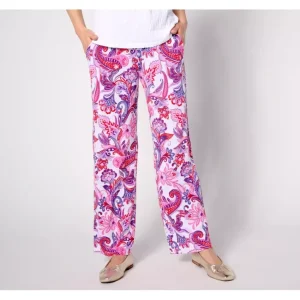 Fashion<Susan Graver Passport Reg Printed Liquid Knit Wide Leg Pants - a world of fashionable women's clothing, including a wide selection of dresses and trendy accessories.