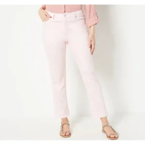 Susan Graver Petite Colored Denim Straight-Leg Ankle Jean - a world of fashionable women's clothing, including a wide selection of dresses and trendy accessories.> Shoes