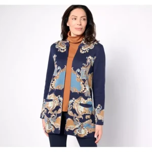 Fashion<Susan Graver Petite Jacquard Sweater Duster - a world of fashionable women's clothing, including a wide selection of dresses and trendy accessories.
