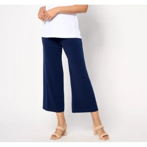 Fashion<Susan Graver Petite Modern Essentials Wide-Leg Liquid Knit Crop Pants - a world of fashionable women's clothing, including a wide selection of dresses and trendy accessories.