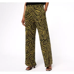 Fashion<Susan Graver Petite Printed Liquid Knit Pants with Slits - a world of fashionable women's clothing, including a wide selection of dresses and trendy accessories.