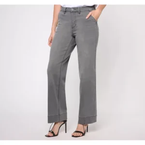 Fashion<Susan Graver Petite Stretch Denim Trouser Jean - a world of fashionable women's clothing, including a wide selection of dresses and trendy accessories.