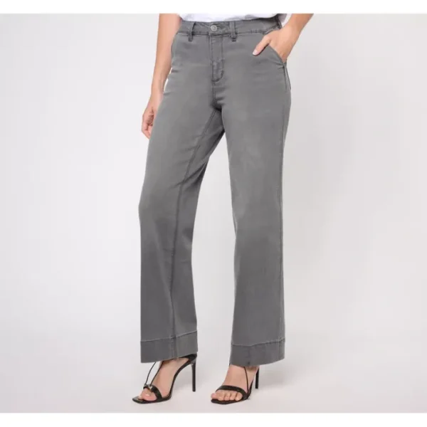 Fashion<Susan Graver Petite Stretch Denim Trouser Jean - a world of fashionable women's clothing, including a wide selection of dresses and trendy accessories.