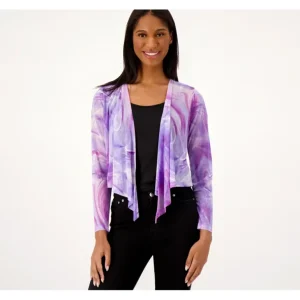 Susan Graver Printed Mesh Long Sleeve Shrug - a world of fashionable women's clothing, including a wide selection of dresses and trendy accessories.> Hat