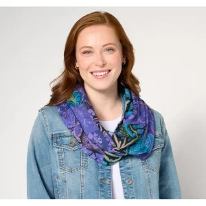 Susan Graver Printed Oblong Scarf with Self Fringe - a world of fashionable women's clothing, including a wide selection of dresses and trendy accessories.> Hat