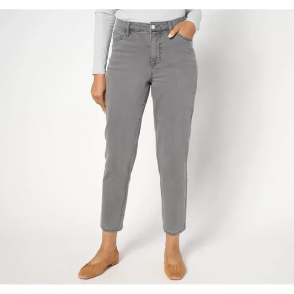 Susan Graver Regular Ankle Length Tapered Jean - Black or Grey - a world of fashionable women's clothing, including a wide selection of dresses and trendy accessories.> Shoes