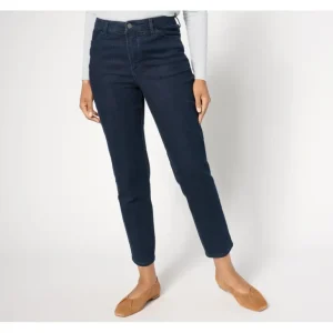 Susan Graver Regular Ankle Length Tapered Jean- Indigo - a world of fashionable women's clothing, including a wide selection of dresses and trendy accessories.> Shoes