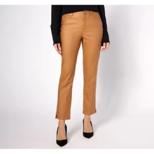 Susan Graver Regular Coated Straight Leg Jeans - a world of fashionable women's clothing, including a wide selection of dresses and trendy accessories.> Coats