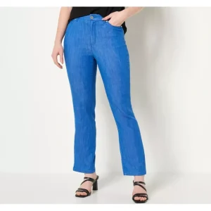 Susan Graver Regular Colored Denim Straight Leg Ankle Jeans - a world of fashionable women's clothing, including a wide selection of dresses and trendy accessories.> Shoes