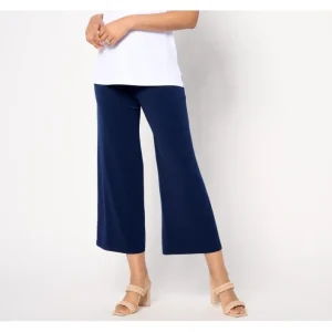 Fashion<Susan Graver Regular Essentials Wide-Leg Liquid Knit Crop Pants - a world of fashionable women's clothing, including a wide selection of dresses and trendy accessories.