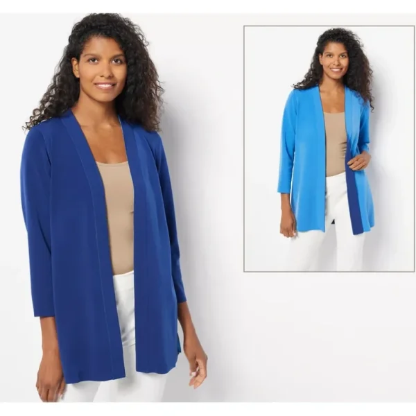 Susan Graver Regular Every Day LK Fusion Reversible Cardigan - a world of fashionable women's clothing, including a wide selection of dresses and trendy accessories.> Hat