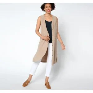Susan Graver Regular Every Day Textured Knit Duster Vest - a world of fashionable women's clothing, including a wide selection of dresses and trendy accessories.> Hat