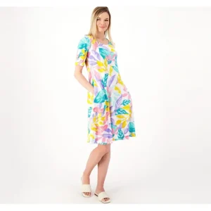 Susan Graver Regular Liquid Knit Fit Flare Dress - a world of fashionable women's clothing, including a wide selection of dresses and trendy accessories.> Hat