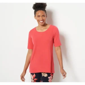 Susan Graver Regular Liquid Knit Hi-Low Tunic - a world of fashionable women's clothing, including a wide selection of dresses and trendy accessories.> Hat