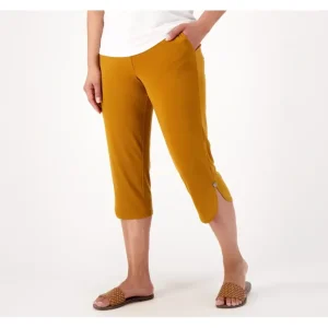 Susan Graver Regular Liquid Knit Slim Leg Capri Pants - a world of fashionable women's clothing, including a wide selection of dresses and trendy accessories.> Hat
