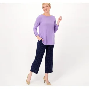 Susan Graver Regular Liquid Knit Top Printed Crop Pants Set - a world of fashionable women's clothing, including a wide selection of dresses and trendy accessories.> Hat