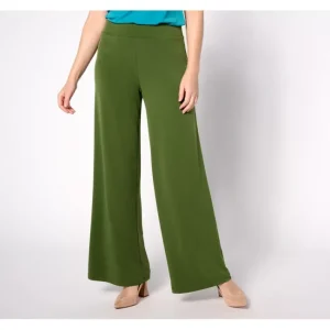 Fashion<Susan Graver Regular Liquid Knit Wide-Leg Pants - a world of fashionable women's clothing, including a wide selection of dresses and trendy accessories.