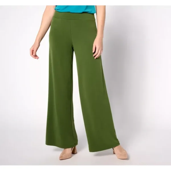 Fashion<Susan Graver Regular Liquid Knit Wide-Leg Pants - a world of fashionable women's clothing, including a wide selection of dresses and trendy accessories.