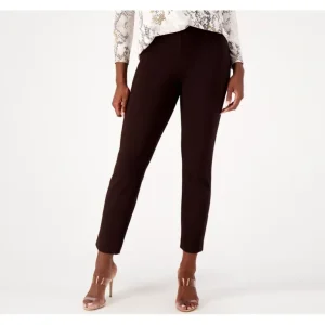 Susan Graver Regular Metro Knit Pull-On Slim Leg Ankle Pants - a world of fashionable women's clothing, including a wide selection of dresses and trendy accessories.> Hat